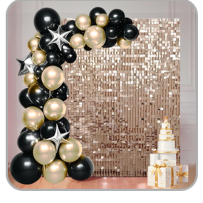 Champagne sequin backdrop