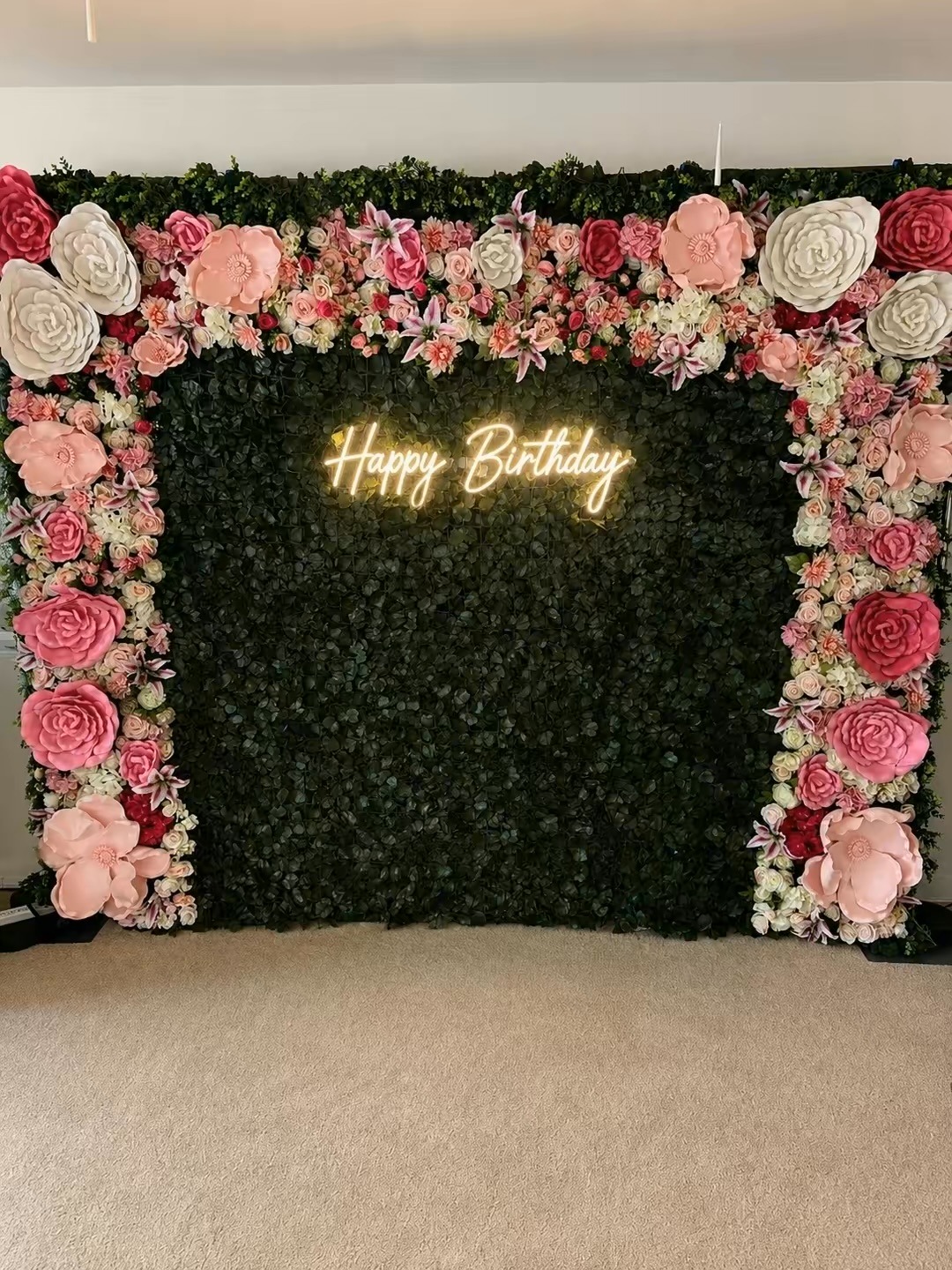Moments by AMMI Happy Birthday flower wall