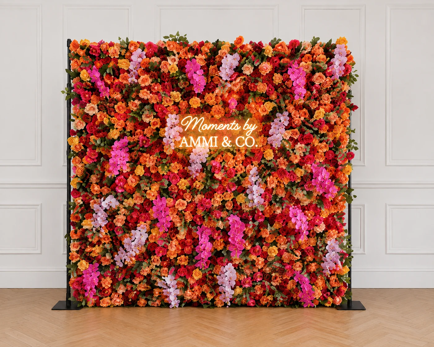 Moments by AMMI & Company LLC Happy Birthday flower wall